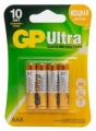 Эл. питания AAA / R03 GP Ultra Alkaline(4шт) GP 24AU-2CR4 ULTRA