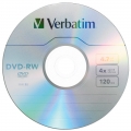 Диск DVD-RW Verbatim 4,7Gb 4x Cake Box (1шт)