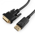 Кабель DisplayPort- DVI Cablexpert 1.8m 20M/25M, черный, экран [CC-DPM-DVIM-6]