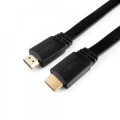 Кабель HDMI- HDMI 1m Cablexpert v1.4, 19M/19M, черный, позол.разъемы, плоский [CC-HDMI4F-1M]