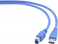 Кабель USB 3.0 Am-&gt;Bm 3.0m, позол.конт., синий Gembird [CCP-USB3-AMBM-10]
