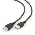 Кабель USB 2.0 Am-&gt;Af 1.8m (удлинитель) Gembird [CCP-USB2-AMAF-6] экран, черный
