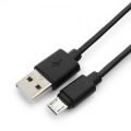 Кабель USB 2.0 Am-&gt;microB 5P 1m черный, Гарнизон [GCC-mUSB2-AMBM-1M]