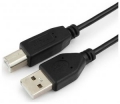 Кабель USB 2.0 Am-&gt;Bm 3.0m Гарнизон черный [GCC-USB2-AMBM-3M]