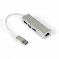 Адаптер LAN - USB ExeGate EXE-77U3T-45 USB3.0 - 3*USB3.0 + 1xRJ45 UTP 1000Mbps, [EX294185RUS]