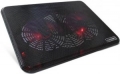 Подставка для ноутбука Crown CMLC-530T black до 17&quot;, 2*fan, USB, LED подсветка красная