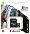 Карта памяти microSDXC 64Gb Kingston Class 10 UHS-I U1 Canvas Select Plus (SD адаптер) 100MB/s