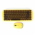 Комплект клавиатура + мышь Gembird KBS-9000 желтый, беспроводная 2.4ГГц,78 кл., 1600 DPI, бат.в компл.