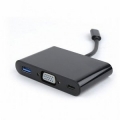 Переходник USB Type-C/VGA + USB3 + подзарядка USB-C, 15см Cablexpert [A-CM-VGA3in1-01]