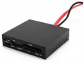 Картридер внутренний 3.5&quot; Gembird FDI2-ALLIN1-02-B , черный, USB2.0+6 разъемов для карт памяти (SD/SDHC, T-Flash, XD, MS, M2, CF), коробка