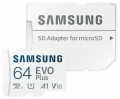 Карта памяти microSDXC 64Gb Samsung EVO PLUS Class 10, UHS-I (SD адаптер) 130MB/s (MB-MC64KA/RU)
