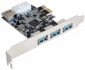 Контроллер PCI-E ExeGate EXE-367 3*USB3.0 ext + 1*USB3.0 int, разъем доп.питания (OEM)