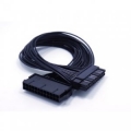 Удлинитель кабеля питания материнской платы 24M-24F , чёрный, 18AWG, 20см