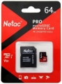 Карта памяти microSDXC 64Gb Netac Сlass 10 UHS-I U3 P500 PRO (NT02P500PRO-064G-R) + SD adapter