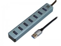 Разветвитель 7*USB-3.0 5bites HB37-315SL USB PLUG silver