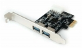 Контроллер PCI-Ex1 -&gt; 2*USB3.0 Gembird SPCR-01