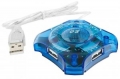 Концентратор 4*USB2.0 Gembird UHB-C224 кабель 80см, синий