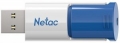Флеш накопитель 32Gb Netac U182 (NT03U182N-032G-30BL) USB-3.0 сдвижной корпус, пластиковая бело-синяя