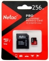 Карта памяти microSDXC 256Gb Netac Сlass 10 UHS-I U3 P500 PRO + SD adapter (NT02P500PRO-256G-R)