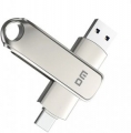 Флеш накопитель 32Gb DM PD189 TYPE-C + USB3.1, металл