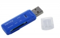 Картридер внешний 5bites RE3-200BL USB3.0 / SD / TF / USB PLUG / BLUE