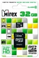 Карта памяти microSDHC 32Gb Mirex Сlass 10 + SD adapter