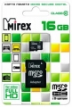 Карта microSD 16Gb Mirex Сlass 10+SD adapter